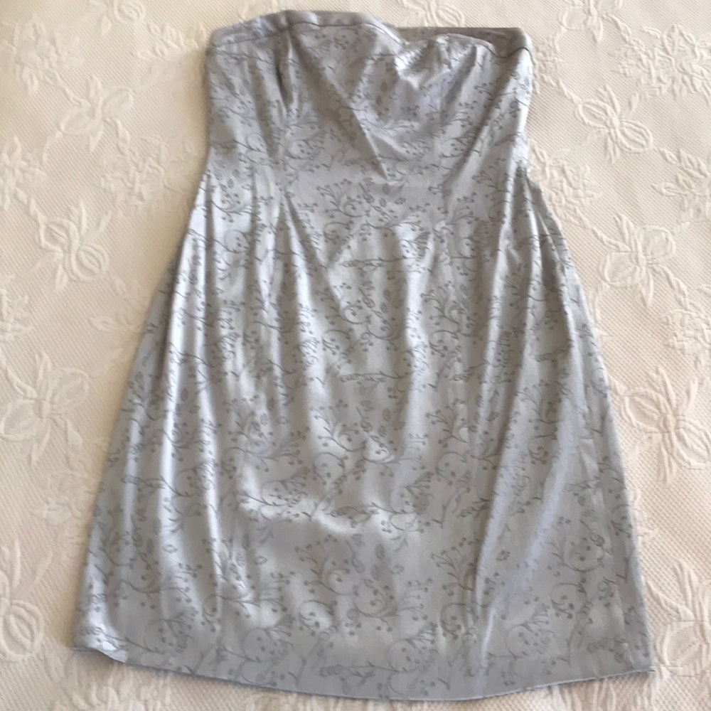 Pretty silver strapless dress-NWT